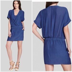 BCBGMAXAZRIA Short Sleeve Dress Blue Size 8
